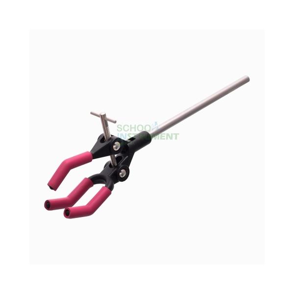 Standard Clamp Retort, Three Pronged, Rubber Lined